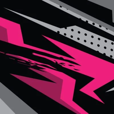 Hot Pink and Silver Racer